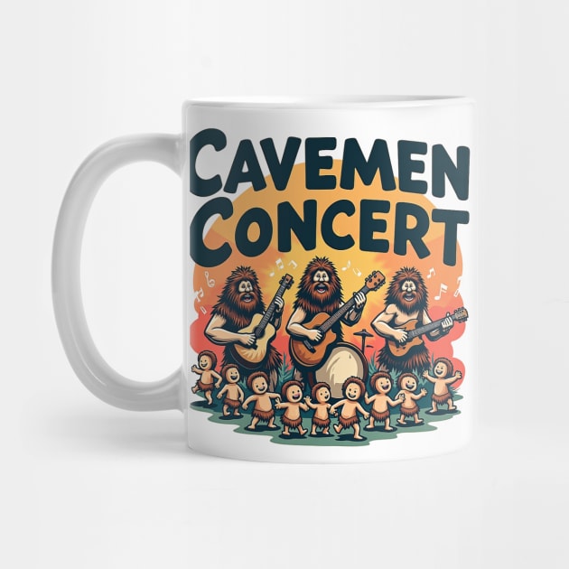 Cavemen Concert Shirt - Prehistoric Music Adventure Tee by Urbanprint